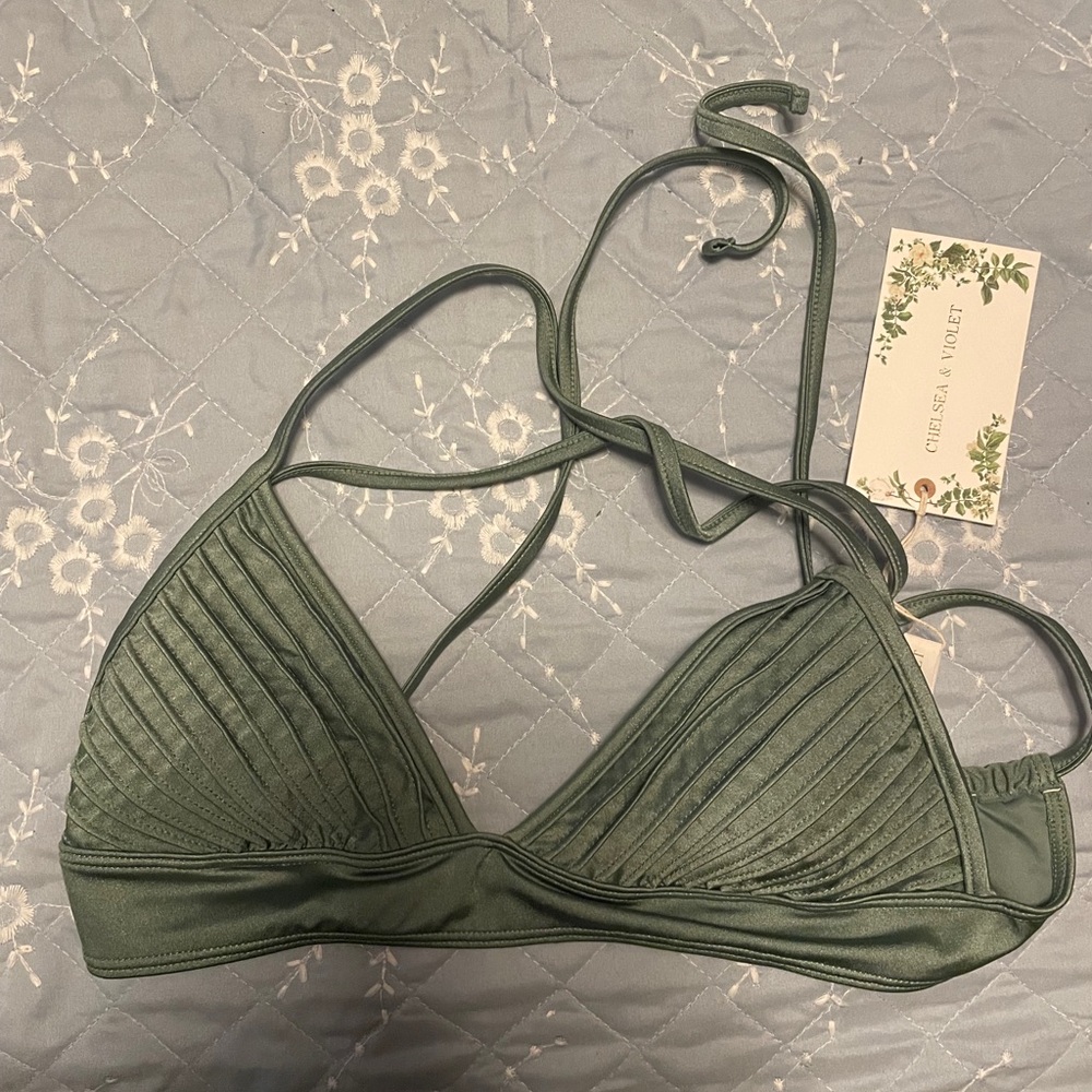 Chelsea & Violet Green Bikini Top